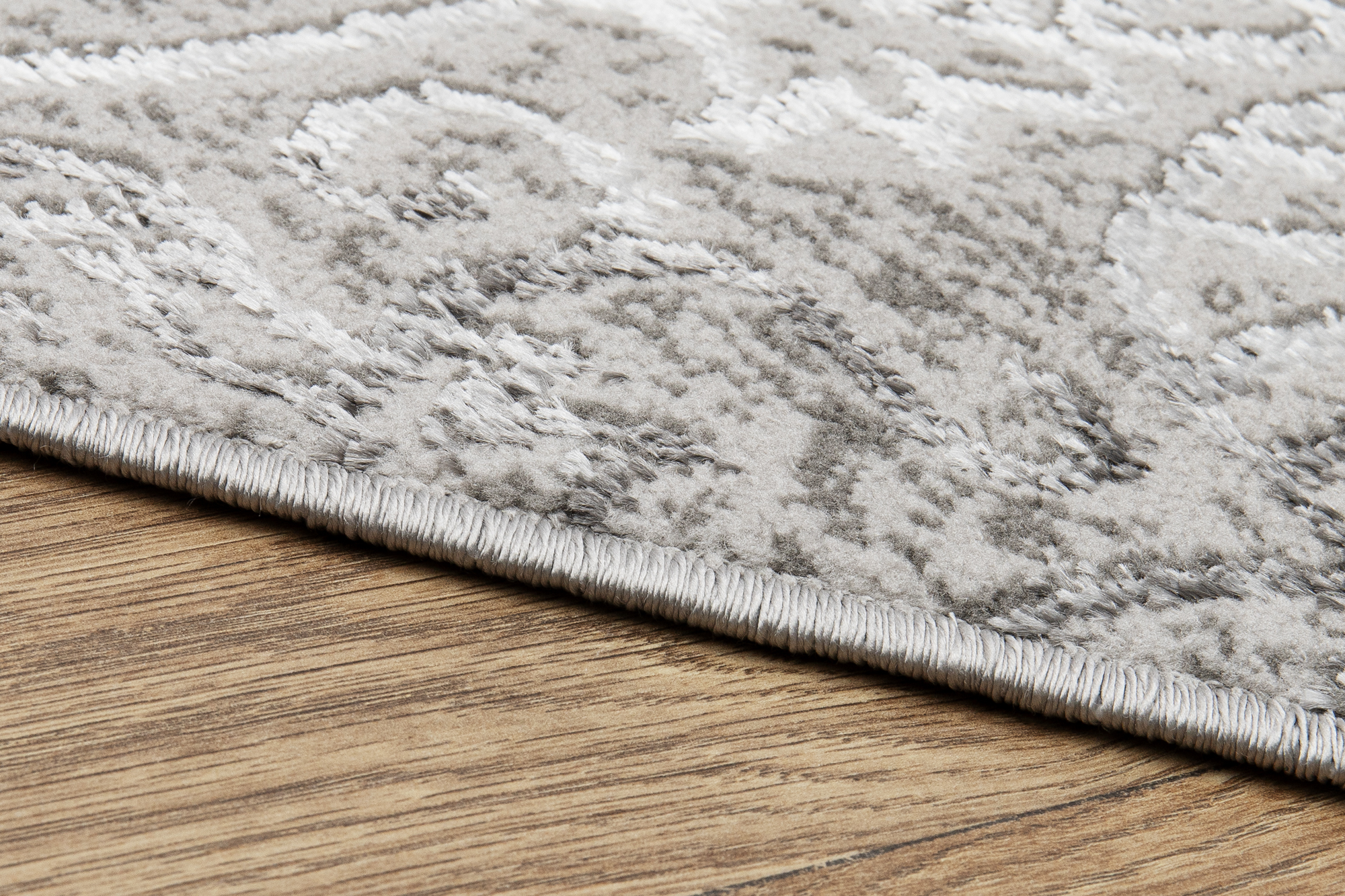 Teppich Ares Hellgrau Ornamente Vintage