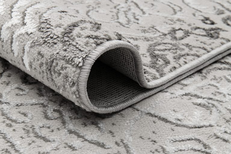 Teppich Ares Hellgrau Ornamente Vintage