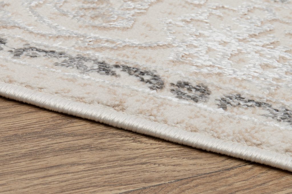 Teppich Ares Creme Grau Vintage Medallion