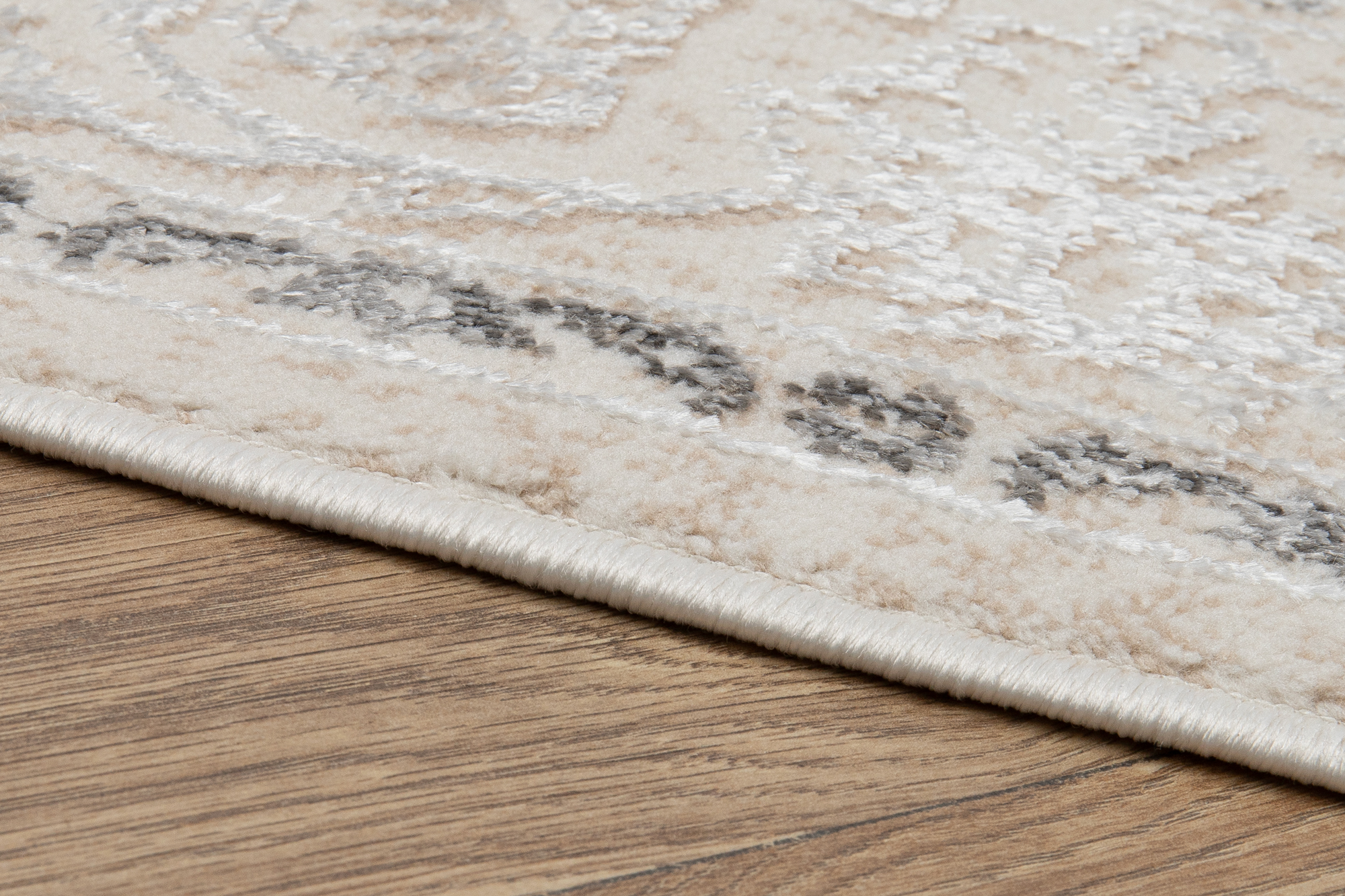 Teppich Ares Creme Grau Vintage Medallion