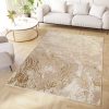 Teppich Crystal Beige Gold Creme Marmor 3D Effekt