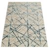 Teppich Crystal Blue Beige Abstrakt Linien 3D Effekt