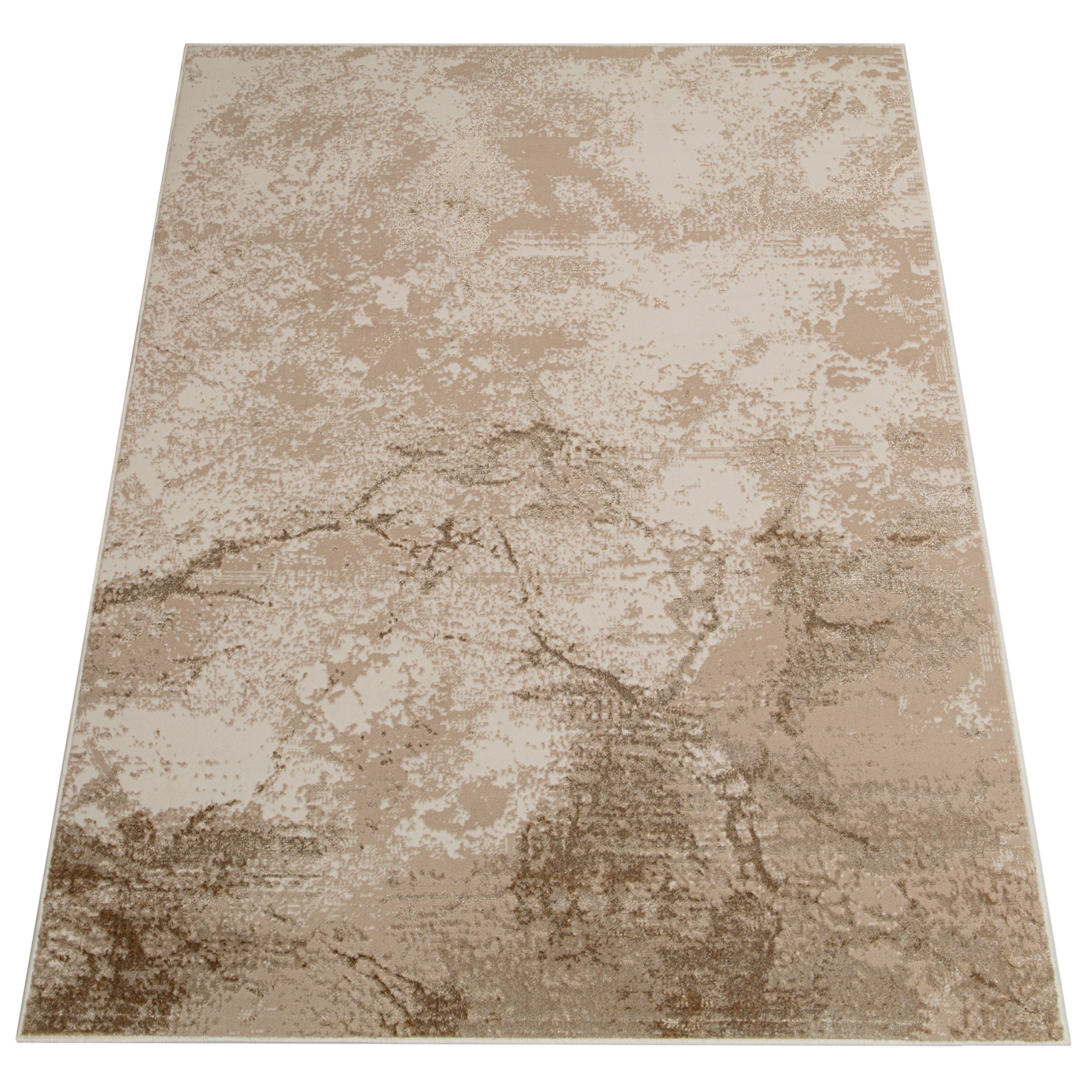 Teppich Crystal Braun Beige Marmor 3D Effekt