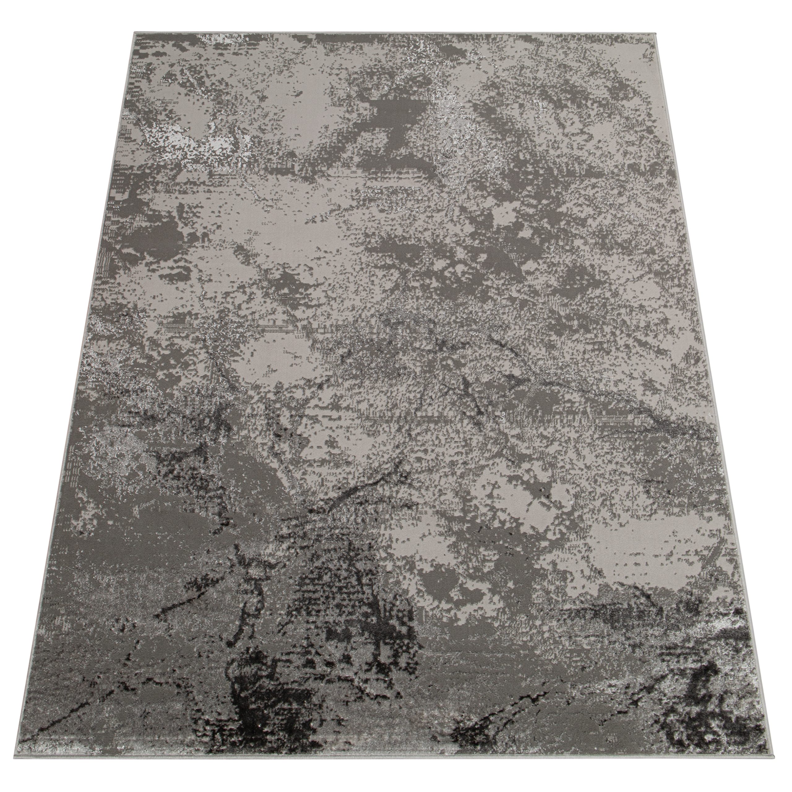 Teppich Crystal Hellgrau Marmor 3D Effekt