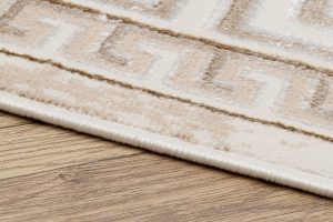 Teppich Ares Beige Rahmen Abstrakt