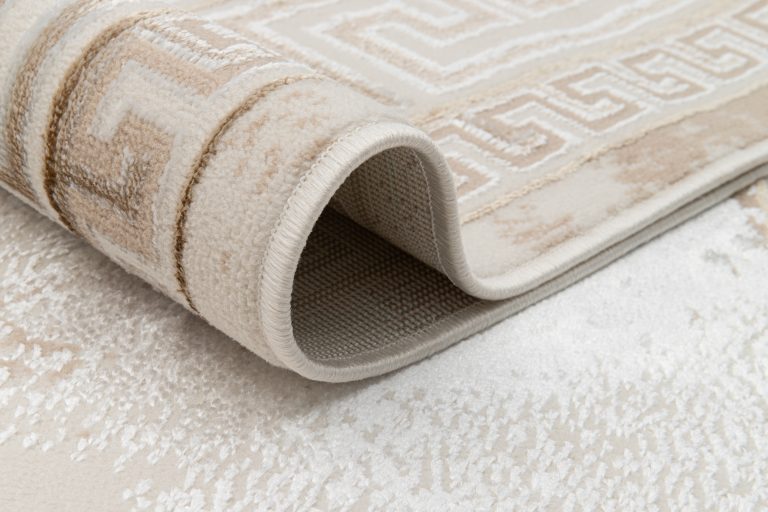 Teppich Ares Beige Rahmen Abstrakt