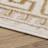 Teppich Ares Gold Beige Rahmen Abstrakt