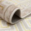 Teppich Ares Gold Beige Rahmen Abstrakt