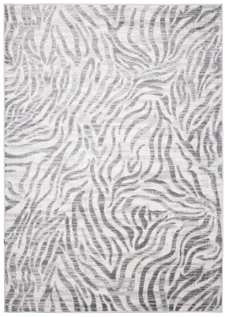 Teppich Valley Grau Abstrakt Zebra Streifen