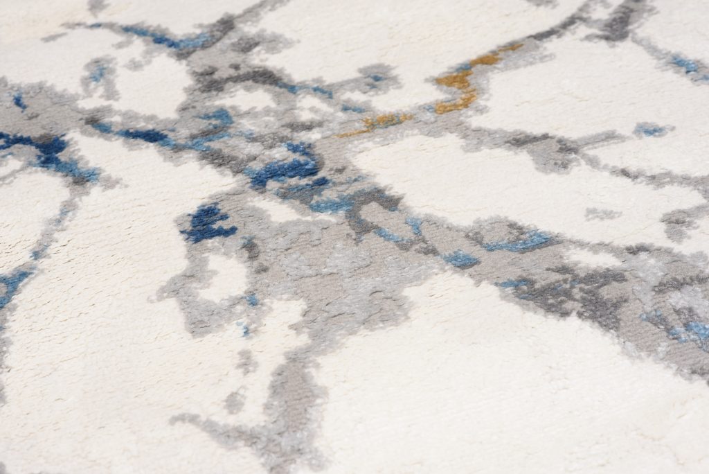 Teppich Valley Grau Blau Modern Linien