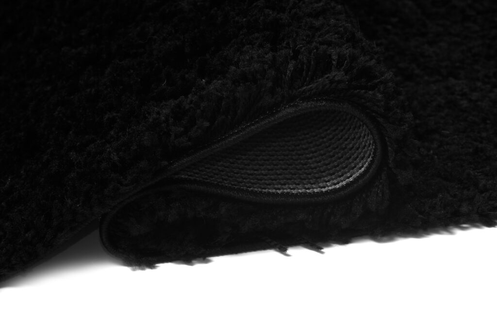 Teppich Essence Shaggy Einfarbig Schwarz