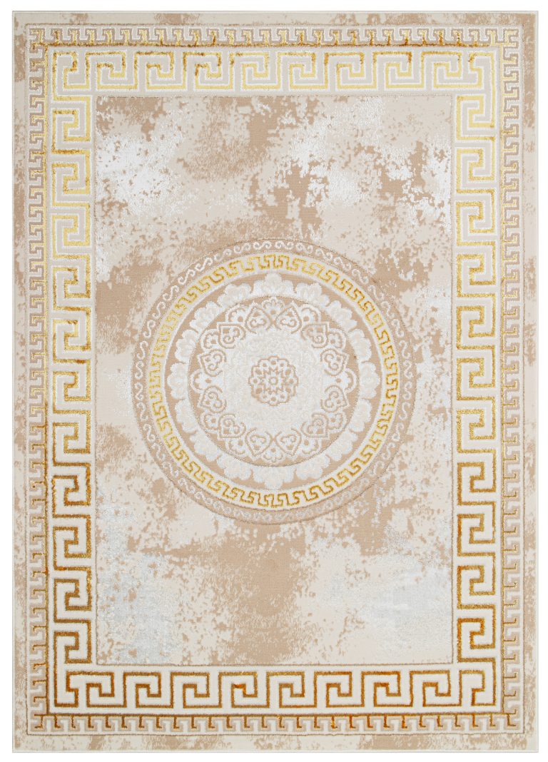Teppich Ares Gold Beige Medallion Ornamente