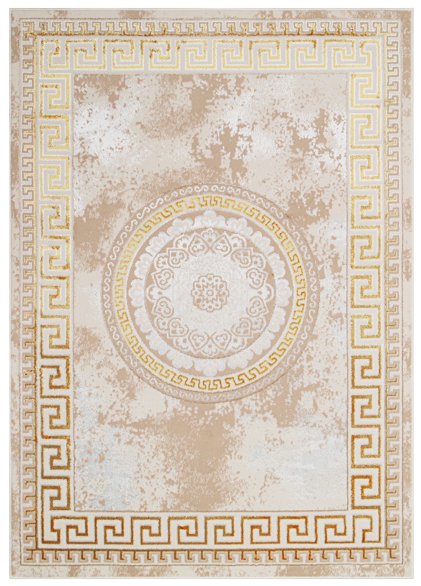 Teppich Ares Gold Beige Medallion Ornamente