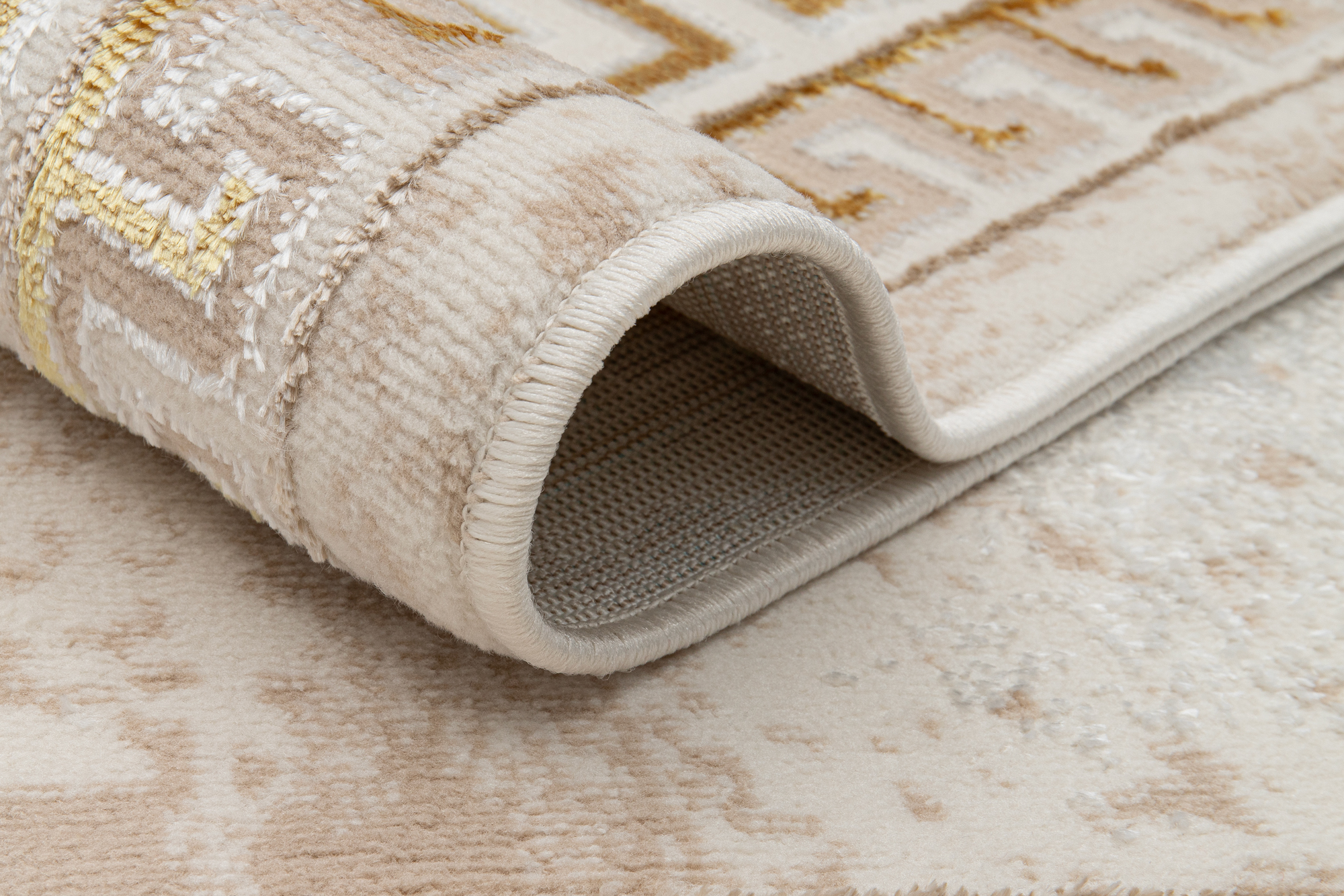 Teppich Ares Gold Beige Medallion Ornamente