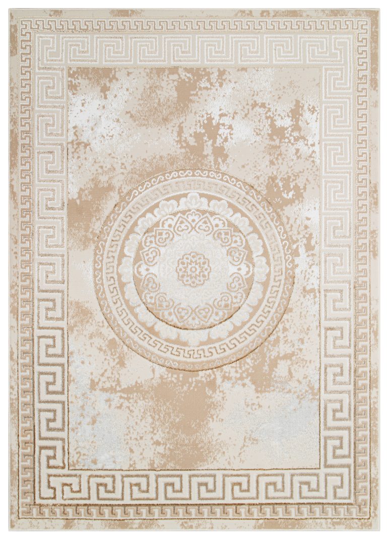 Teppich Ares Gold Braun Ornamente Medallion