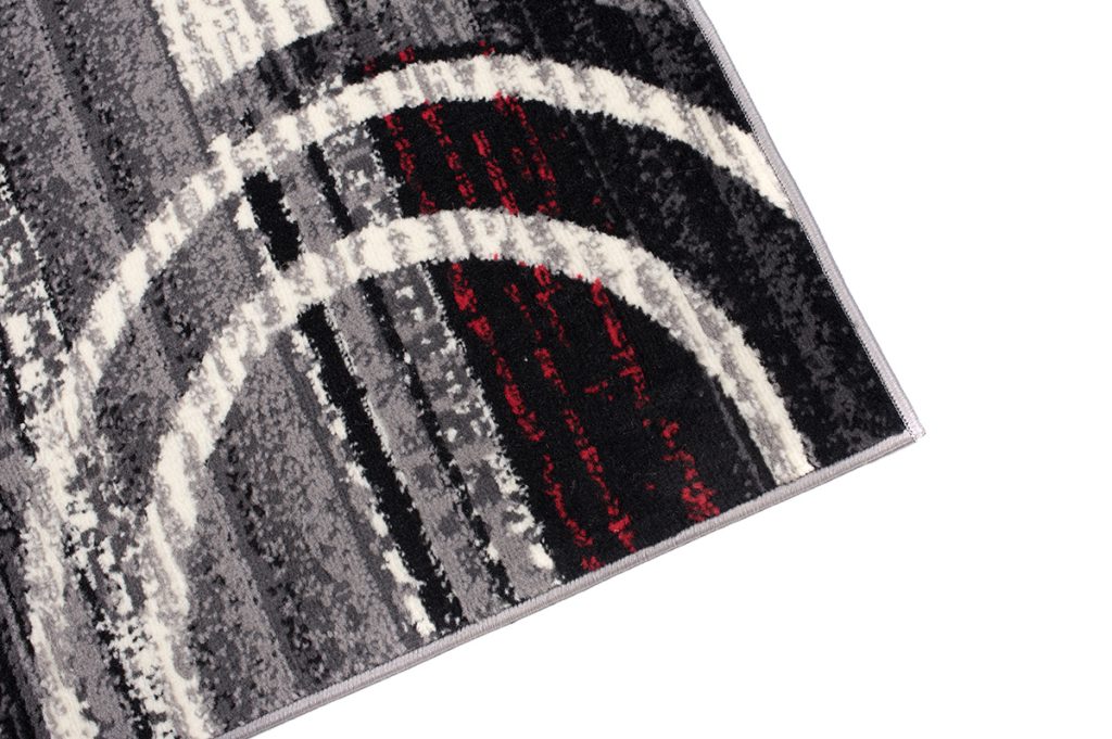 Teppich Dream Grau Rot Abstrakt Kreise