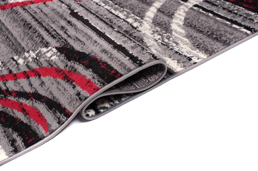 Teppich Dream Grau Rot Abstrakt Kreise