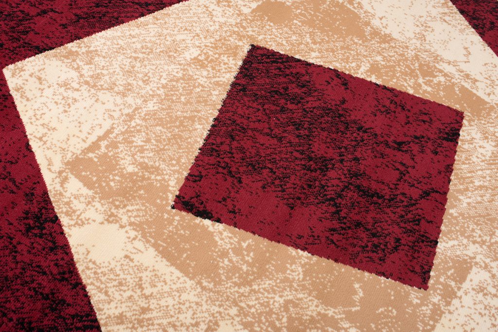 Teppich Dream Geometrisch Creme Rot Quadrate