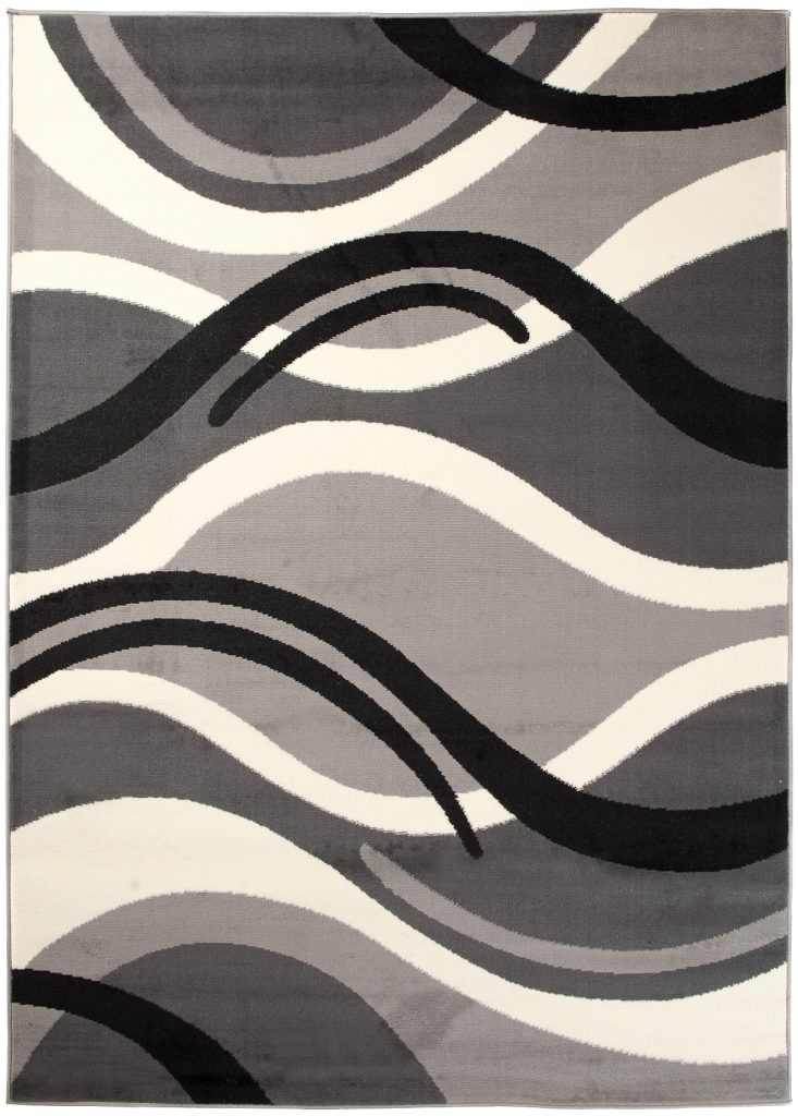 Teppich Dream Grau Creme Geometrisch Wellen