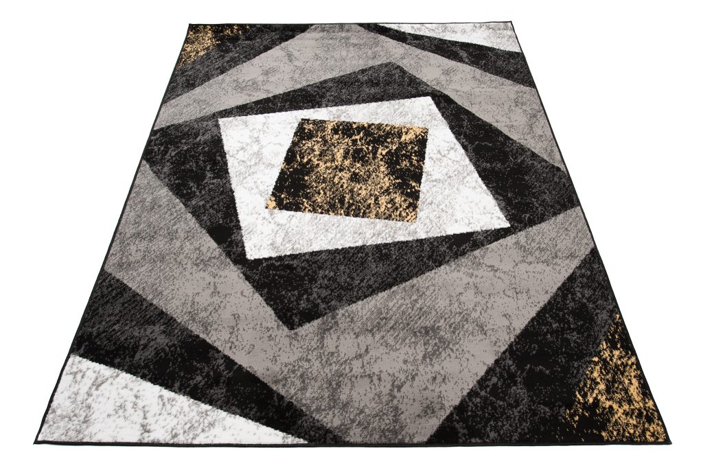 Teppich Dream Geometrisch Grau Gelb Quadrate