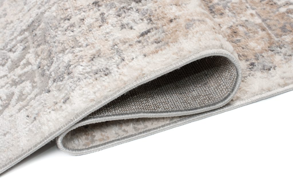 Teppich Valley Grau Beige Ornamente Rahmen