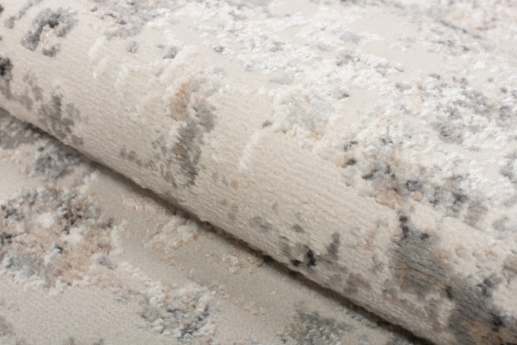 Teppich Valley Grau Beige Ornamente Rahmen