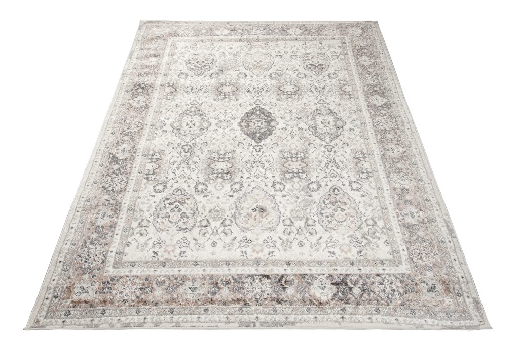 Teppich Valley Grau Kupferfarbe Ornamente Vintage