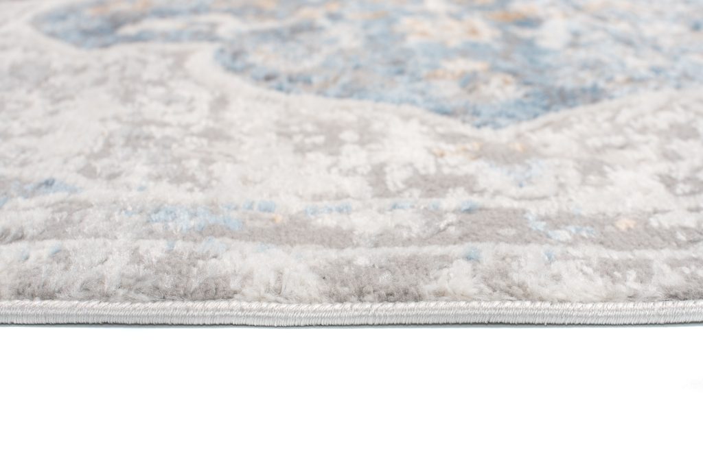 Teppich Valley Grau Blau Vintage Blumen