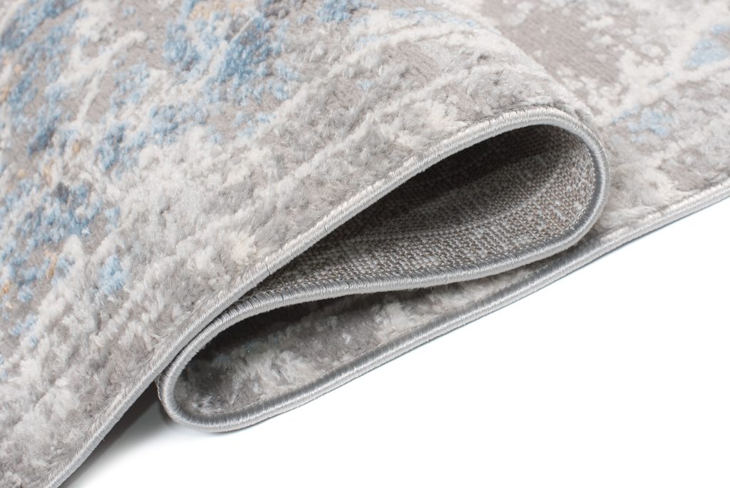 Teppich Valley Grau Blau Vintage Blumen