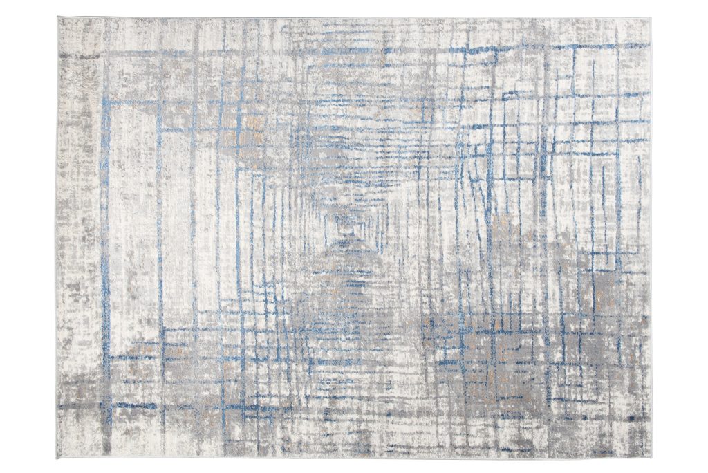 Teppich Valley Grau Blau Abstrakt Linien