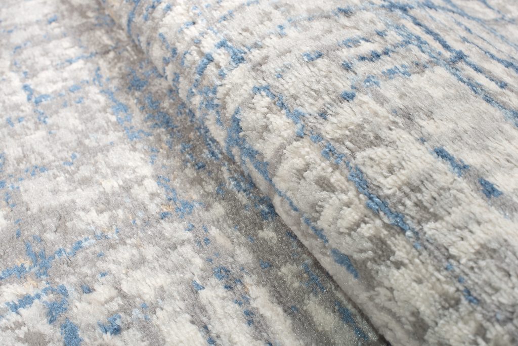 Teppich Valley Grau Blau Abstrakt Linien