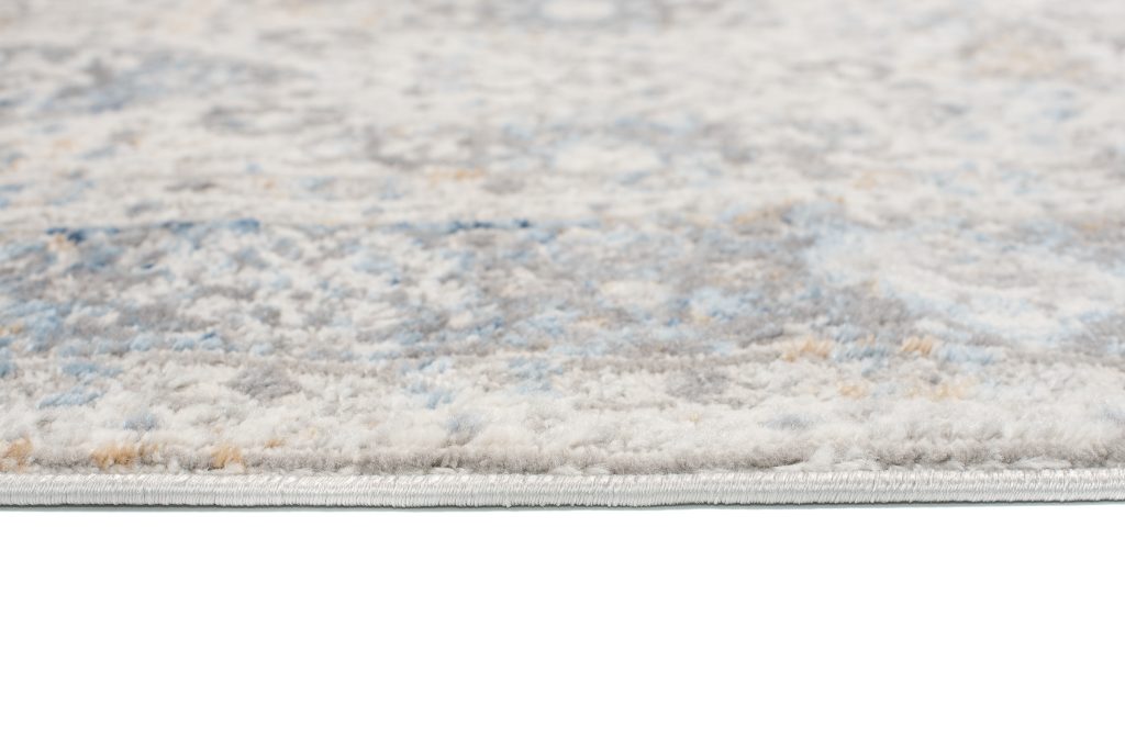 Teppich Valley Grau Blau Vintage Rahmen