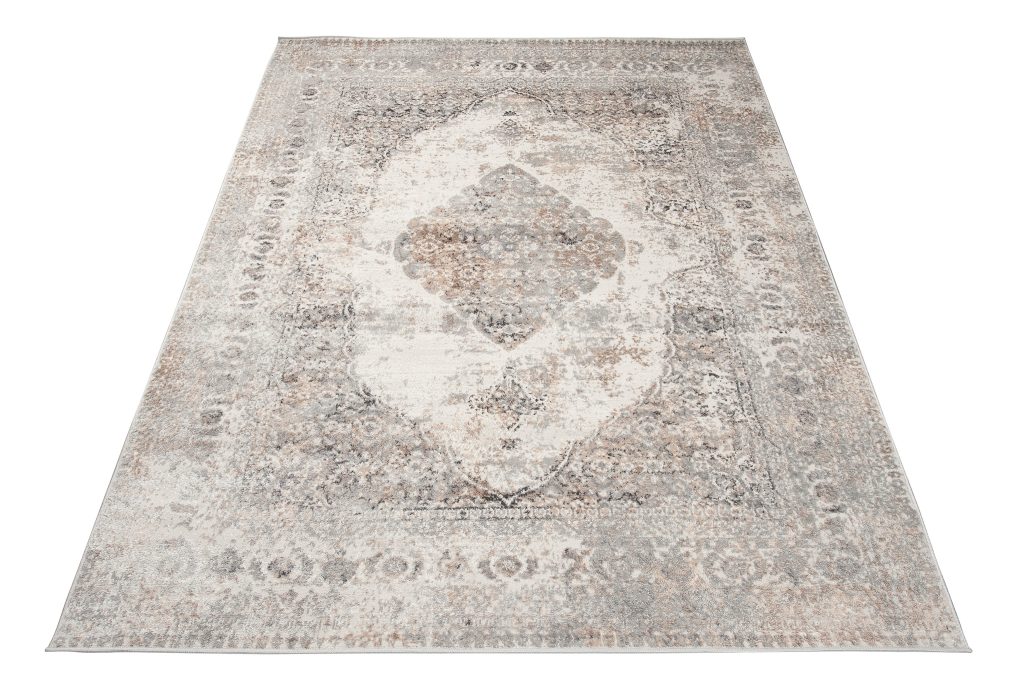 Teppich Valley Grau Fuchsrot Vintage Ornamente