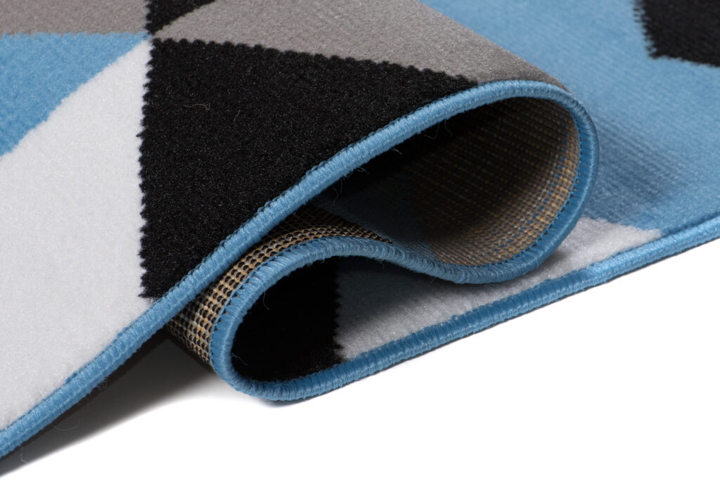 Teppich Maya Grau Blau Sechsecke