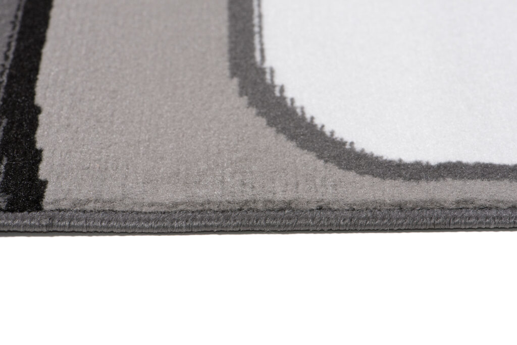 Teppich Maya Grau Weiß Geometrisch