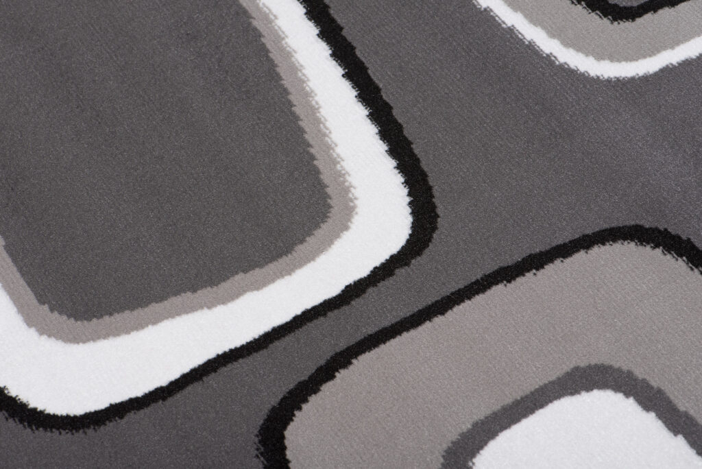 Teppich Maya Grau Weiß Geometrisch