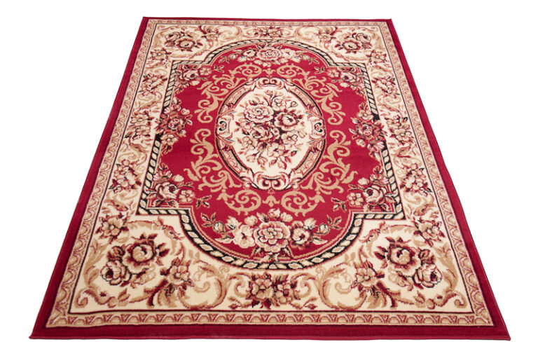 Teppich Atlas Rot Creme Traditionell Ornamente