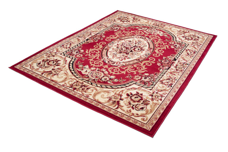 Teppich Atlas Rot Creme Traditionell Ornamente
