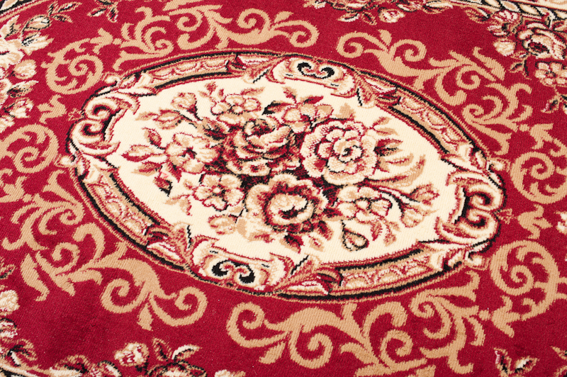 Teppich Atlas Rot Creme Traditionell Ornamente
