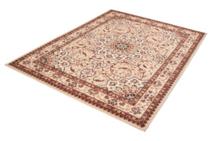 Teppich Atlas Beige Traditionell Rosette Rahmen