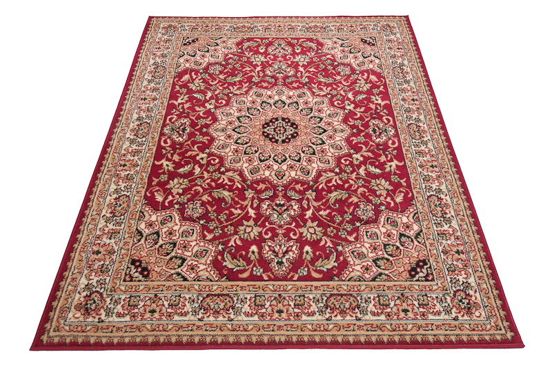 Teppich Atlas Rot Traditionell Rosette Rahmen