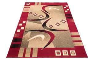 Teppich Atlas Beige Rot Geometrisch Abstrakt
