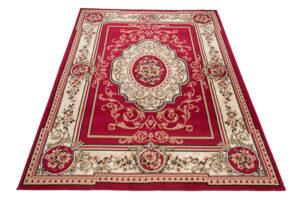 Teppich Atlas Rot Creme Traditionell Medaillon