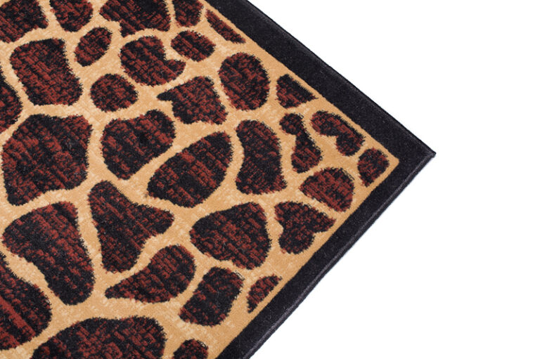 Teppich Atlas Braun Beige Tier Print Giraffe