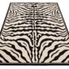 Teppich Atlas Schwarz Creme Tier Print Zebra