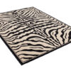 Teppich Atlas Schwarz Creme Tier Print Zebra