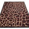 Teppich Atlas Braun Beige Tier Print Giraffe