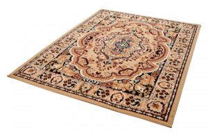 Teppich Atlas Beige Braun Traditionell Medaillon