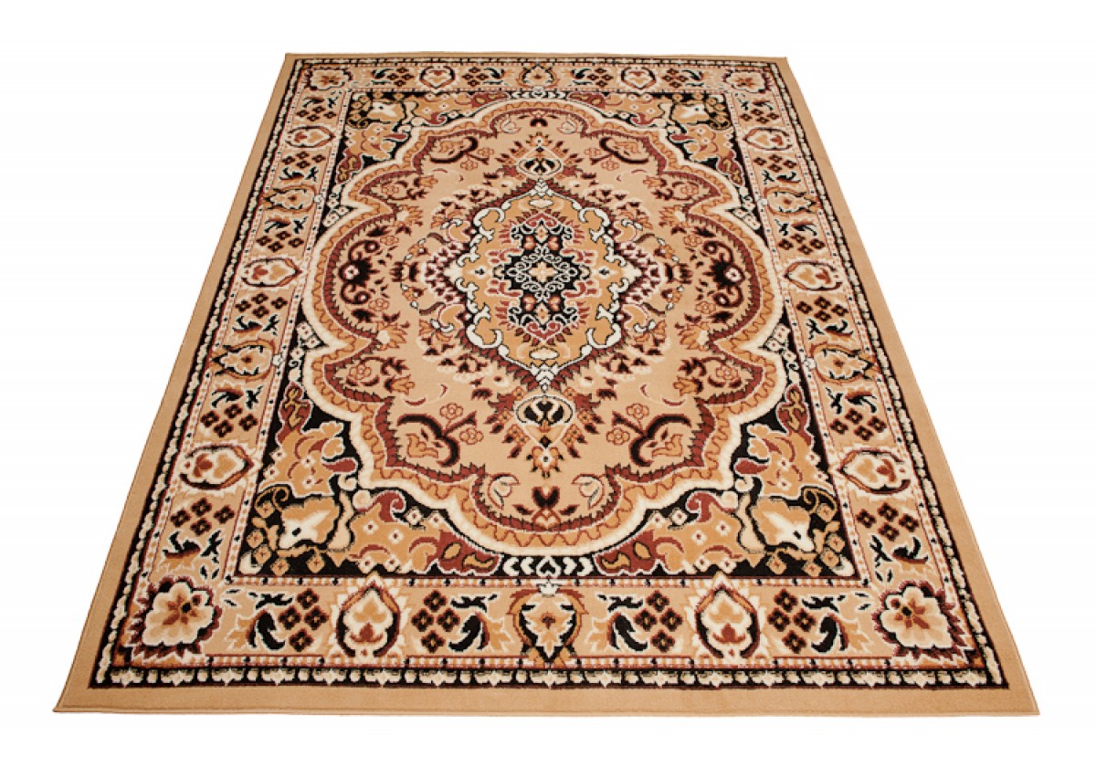 Teppich Atlas Beige Braun Traditionell Medaillon