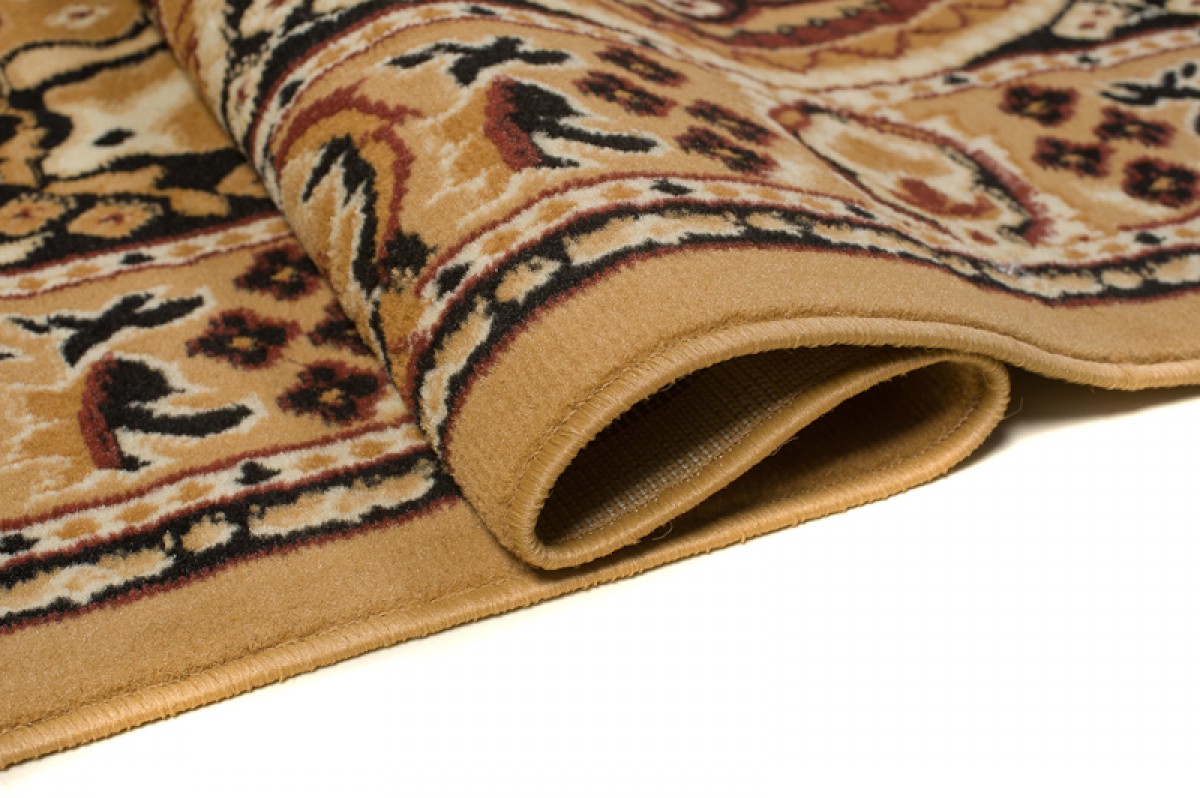 Teppich Atlas Beige Braun Traditionell Medaillon